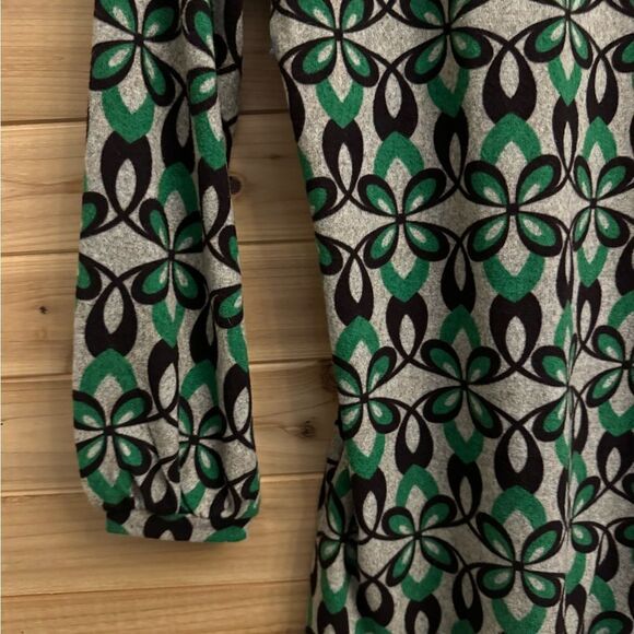 Y2K Funky People Size Medium Retro Style Abstract Floral Long Sleeve Mini Dress - Picture 12 of 13